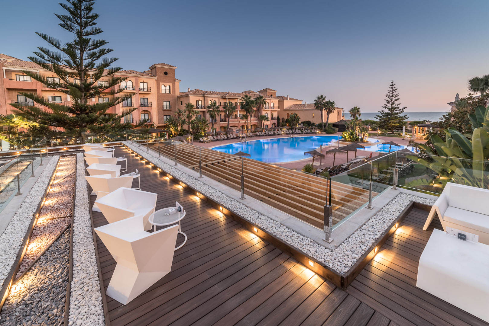 terraza vip hotel Barcelo Punta Umbría mar - Huelva